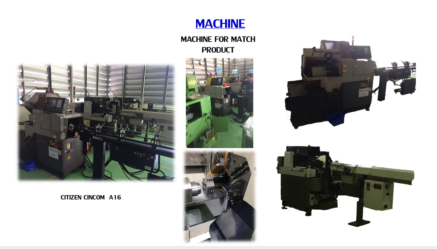Machine for match product